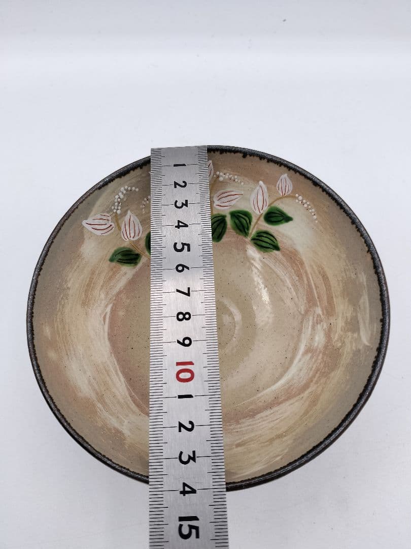 c349 【新品・未使用】平茶碗 半夏生 中村与平 紙箱 茶道具