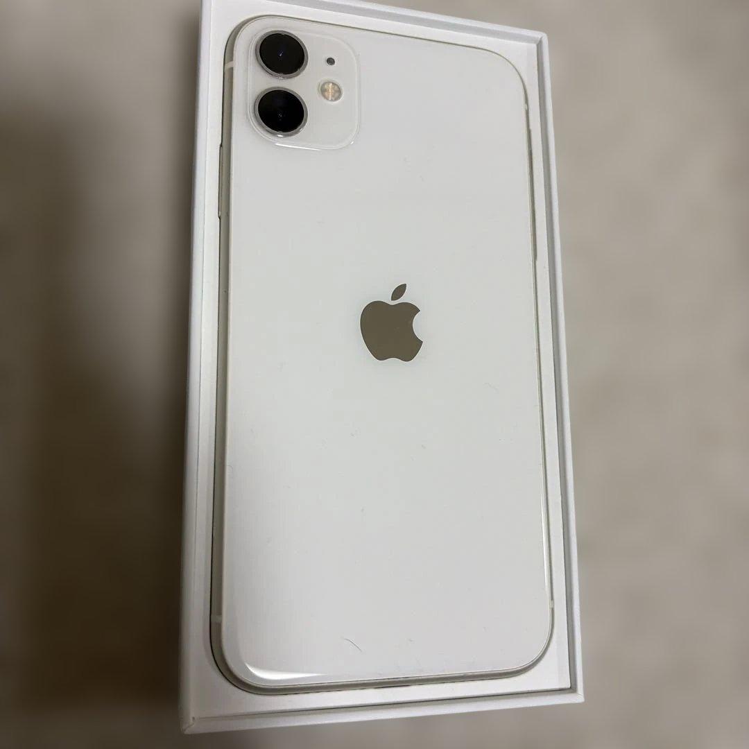 iPhone11ホワイトSIMロック解除済みバッテリー78%64G美品
