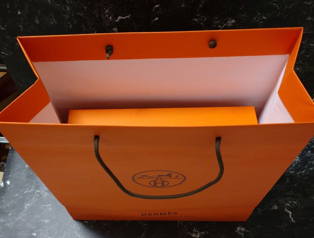 【空箱＋袋】エルメス オレンジ 美品 ショップ袋 セット即日発送