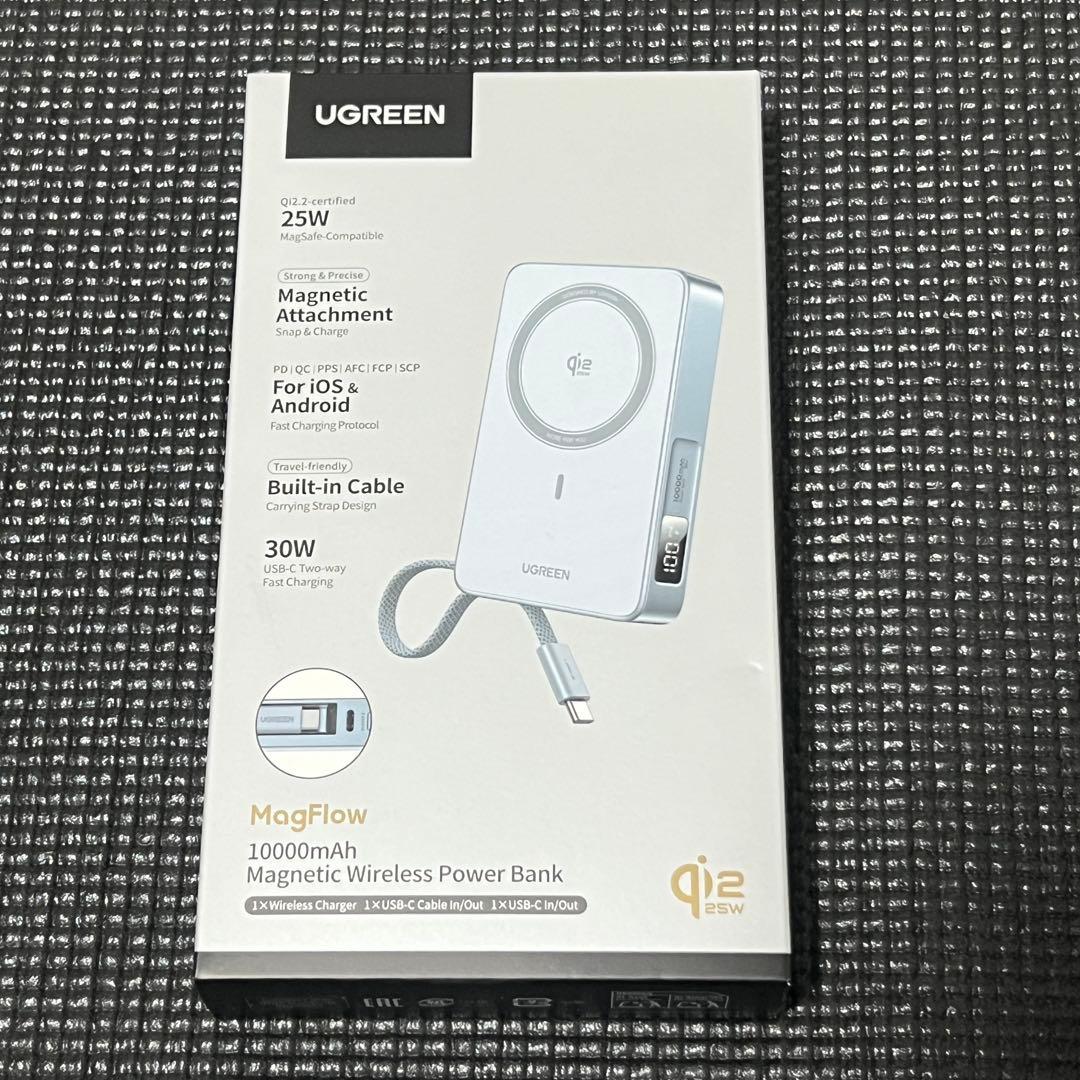 新品未開封 UGREEN MagFlow 10000mAh モバイルバッテリー