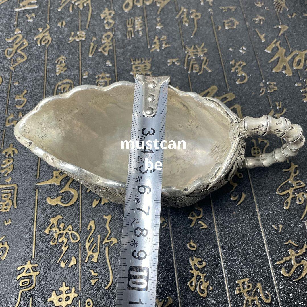 銅 細工 唐貞観花杯 葉杯 茶道具 装飾品 現代工芸品 置物
