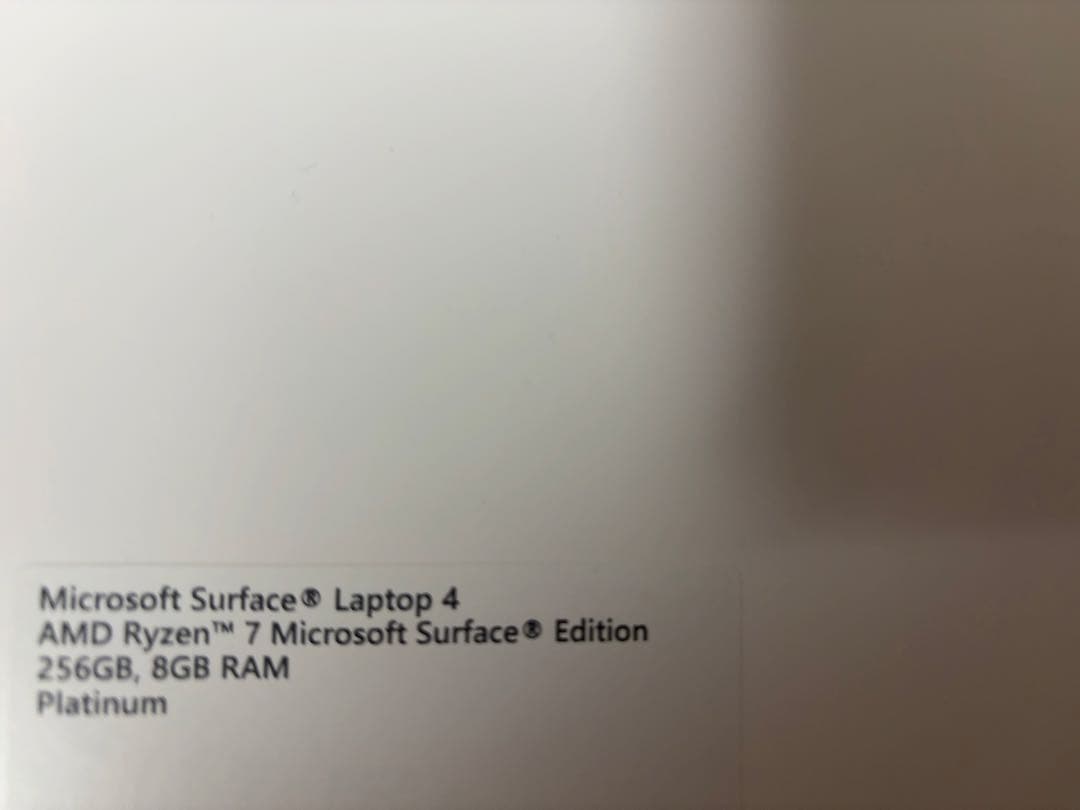 Surface Laptop 4シルバー15インチ Ryzen7