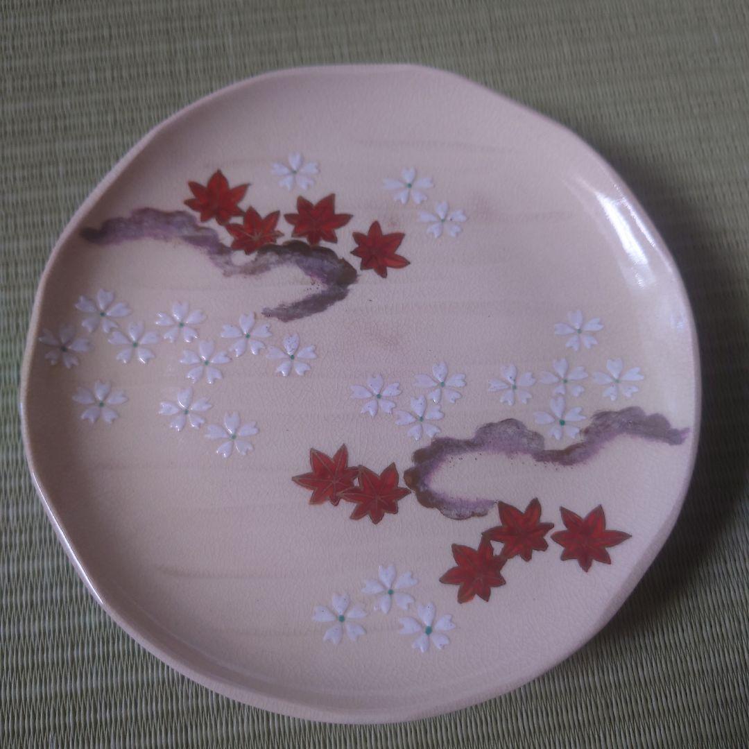 仁清雲錦画　茶巾台　平安祥山作　茶道/茶道具