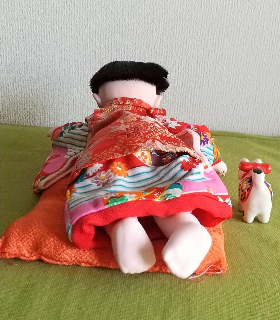 這い這い人形 這い子 這子人形 市松人形 稚児 レトロ ガラスケース入り