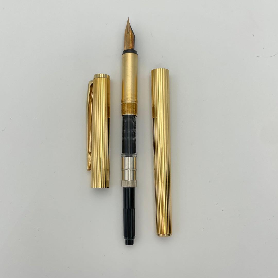 MONTBLANC モンブラン 万年筆 ゴールド ストライプ 585