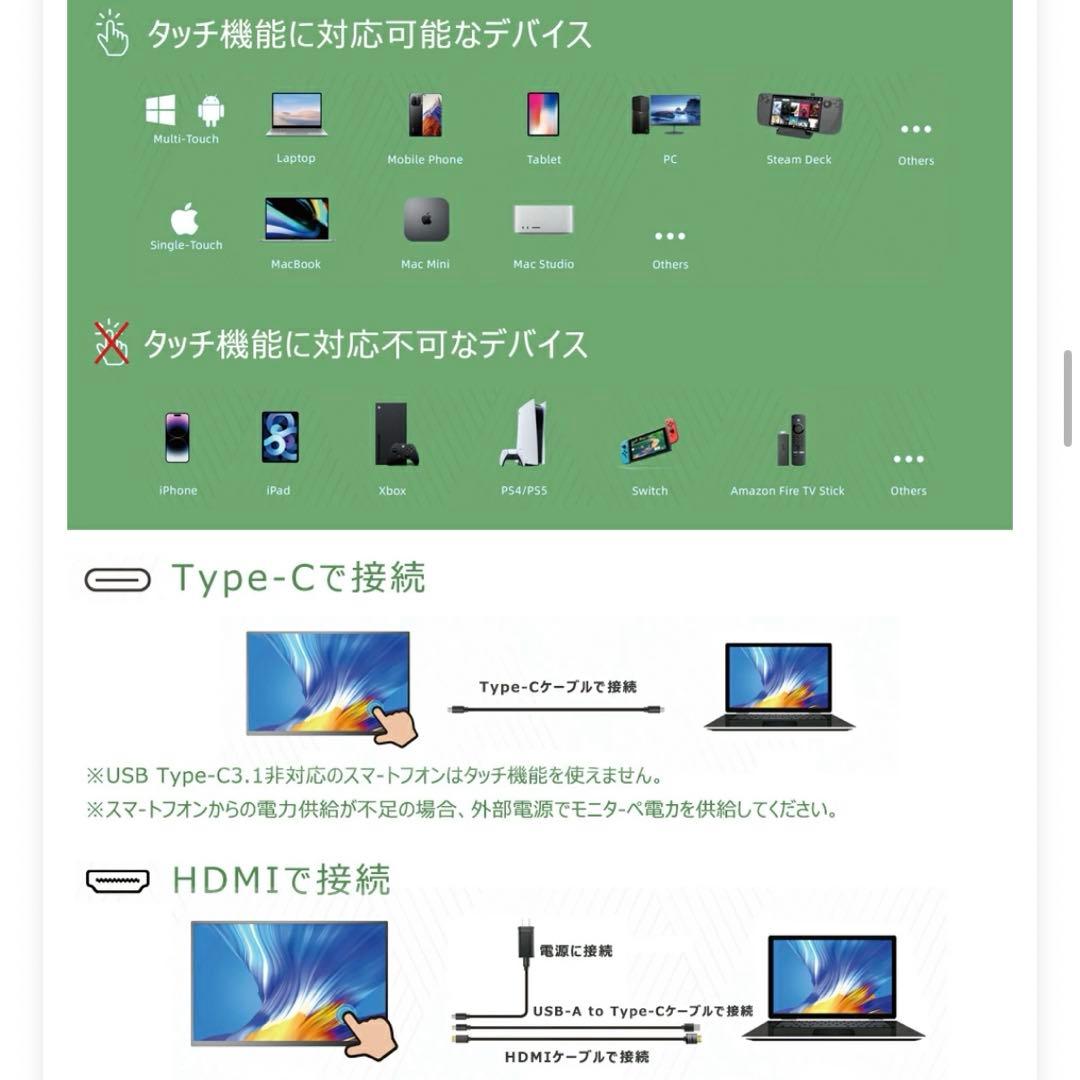 ［送料込］EVEIV 15.6インチ モバイルモニター 本体