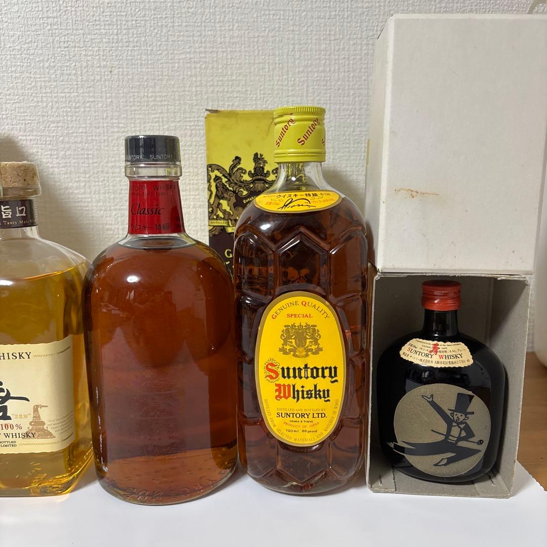 サントリー　リザーブ、クレスト12年、膳、クラシック、角瓶、オールド、ローヤル