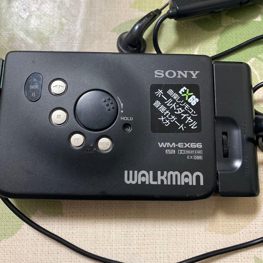 SONY カセットウォークマン　WM-EX66 リモコン　RM-77E