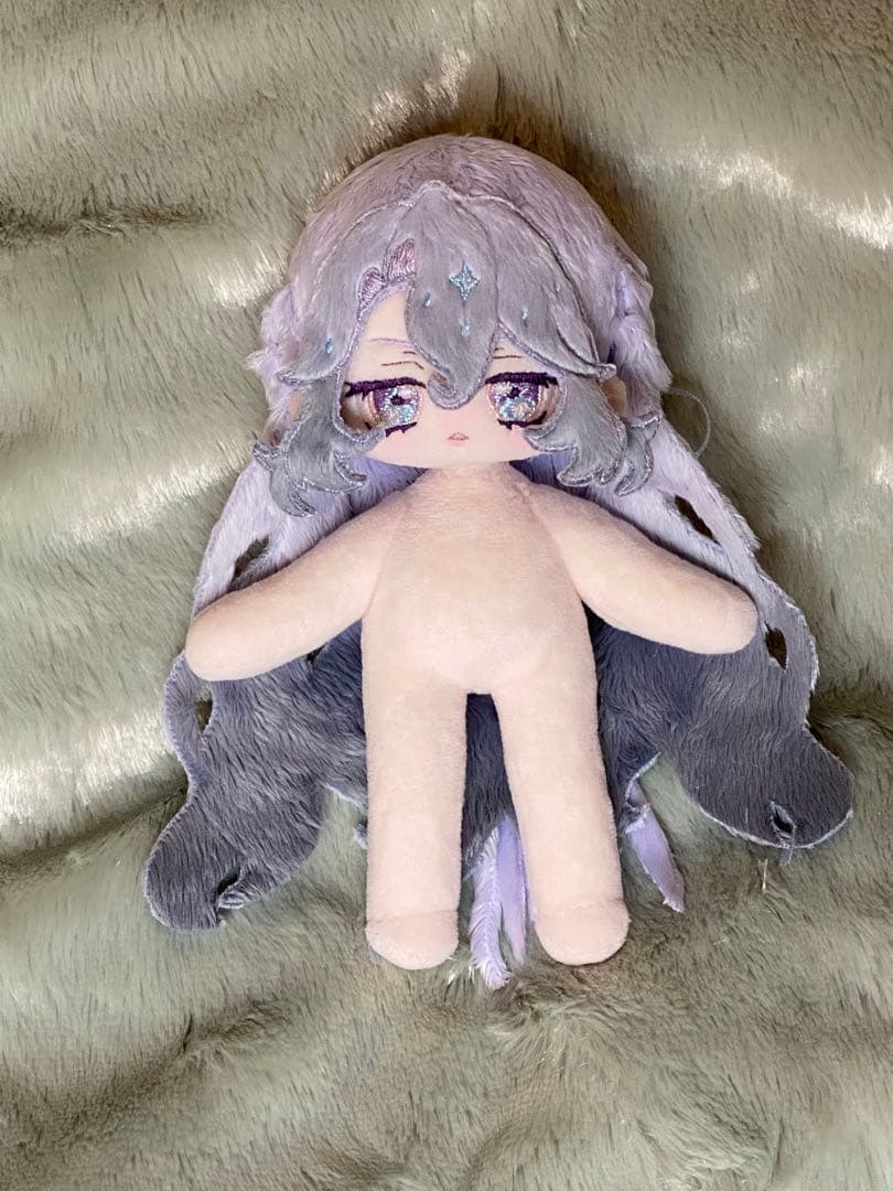 わ*び様 無属性　自作　ぬいぐるみ　10cm （12.5センチ）　骨入り　蓄光刺