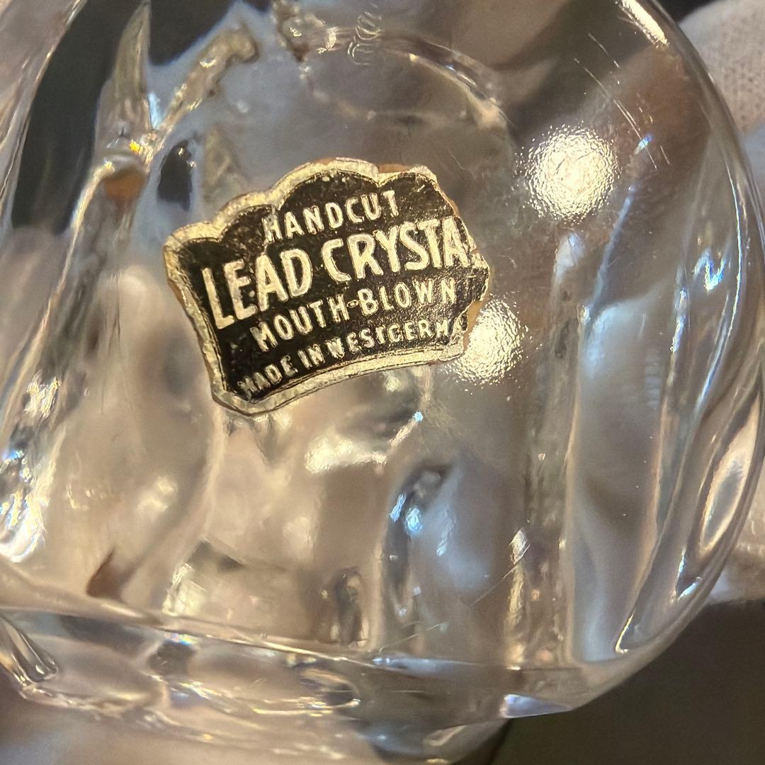 Lead Crystal ブルドッグ　西ドイツ