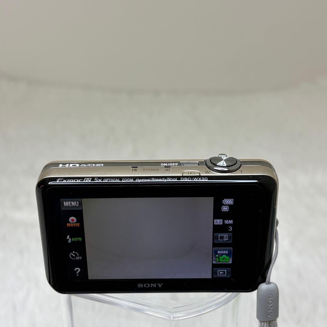 SONY カメラ　DSC-WX30 充電器　箱　ゴールド　コンデジ　動作品