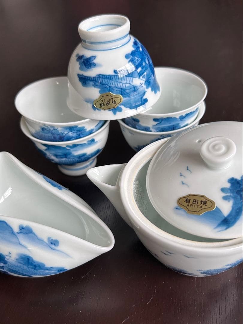 新品未使用　有田焼　煎茶　 茶器セット　角萬　畑萬造