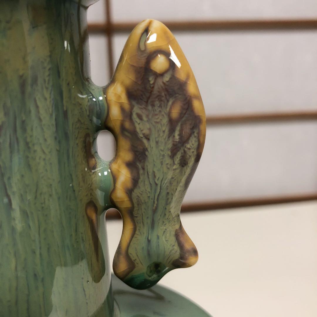 加藤五山作　釣窯釉　花入　N－37