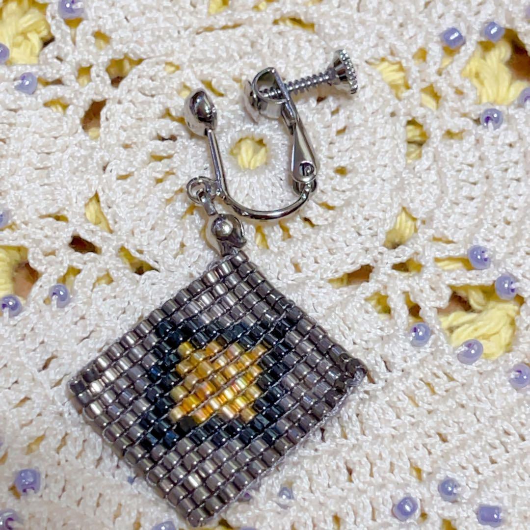 サコ・タカコさんの創作ビーズ織 アクセサリー3点セット　ハンドメイド　手作り