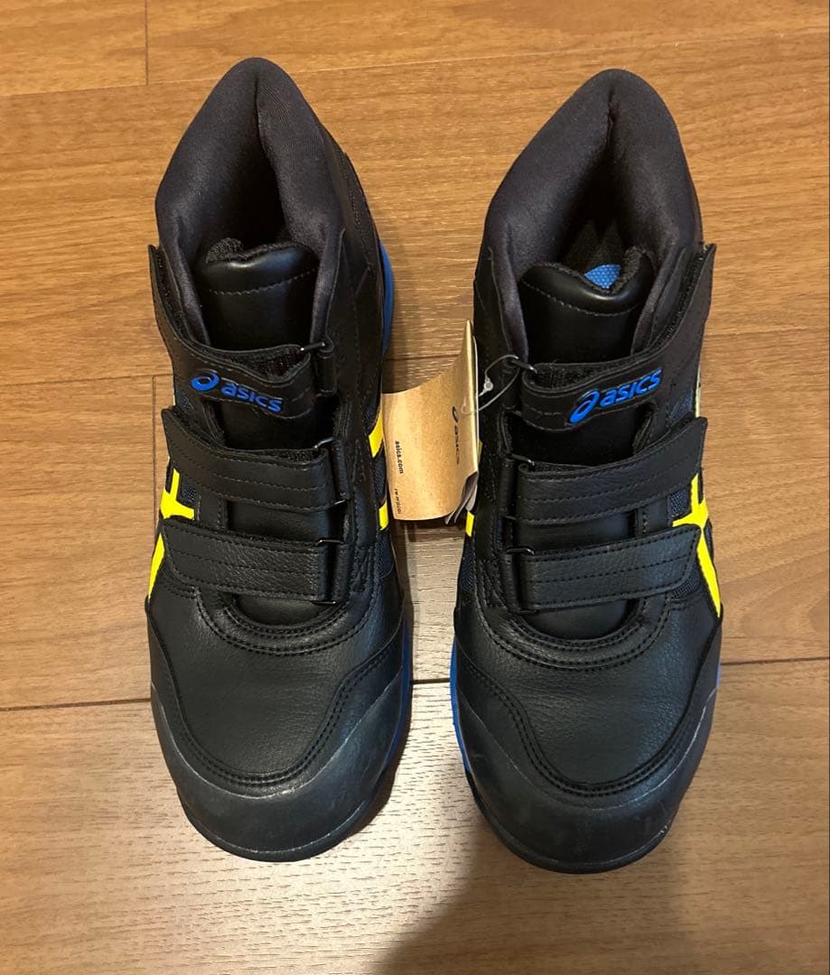 【新品未使用】asicsアシックス ウィンジョブ ハイカット 安全靴 黒黄
