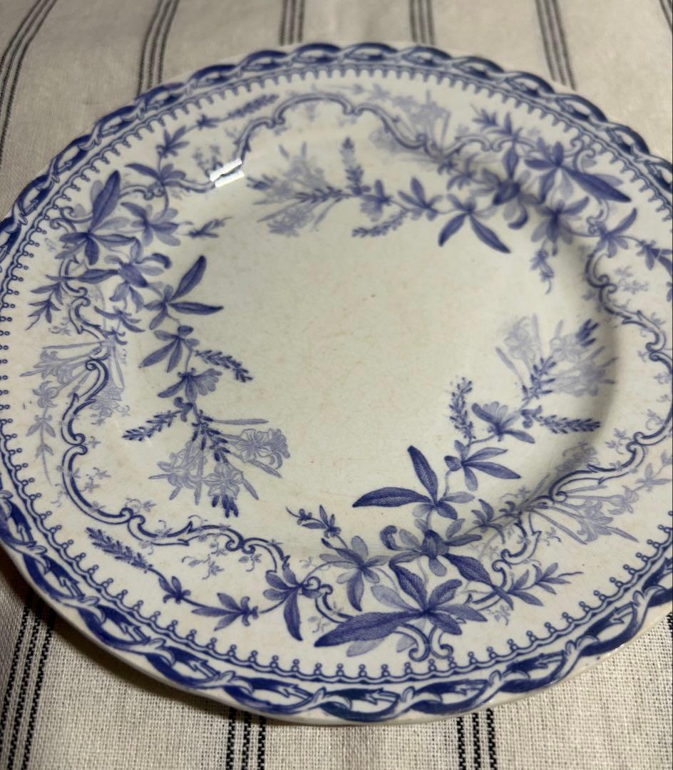クレイユモントロー FLORA デザート皿 ② フランス アンティーク