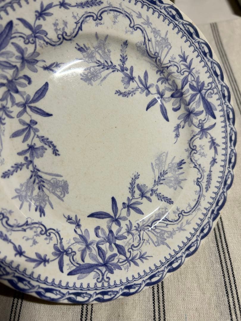 クレイユモントロー FLORA デザート皿 ② フランス アンティーク