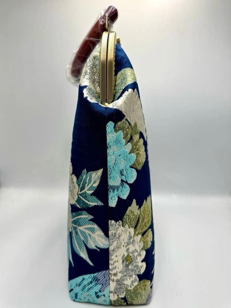 ハンドメイド　大きながま口バッグ　#575