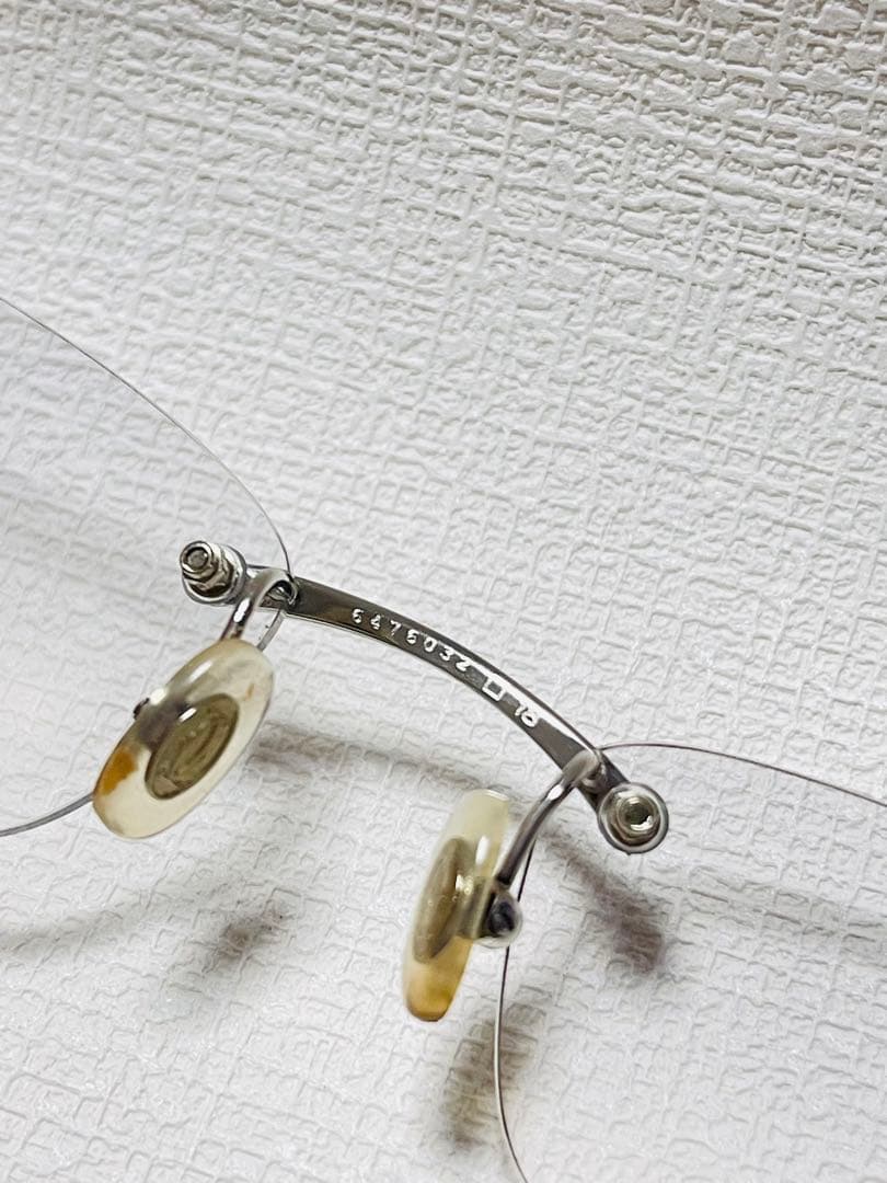 美品 Cartier カルティエ メガネ - 135 シルバー 度入り 大理石調