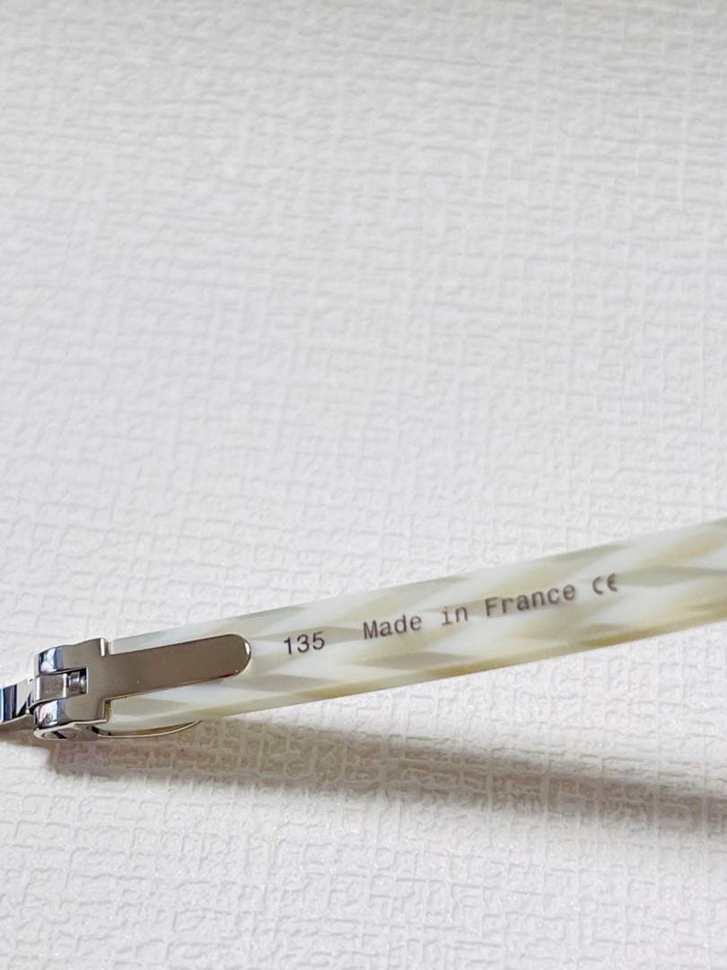 美品 Cartier カルティエ メガネ - 135 シルバー 度入り 大理石調