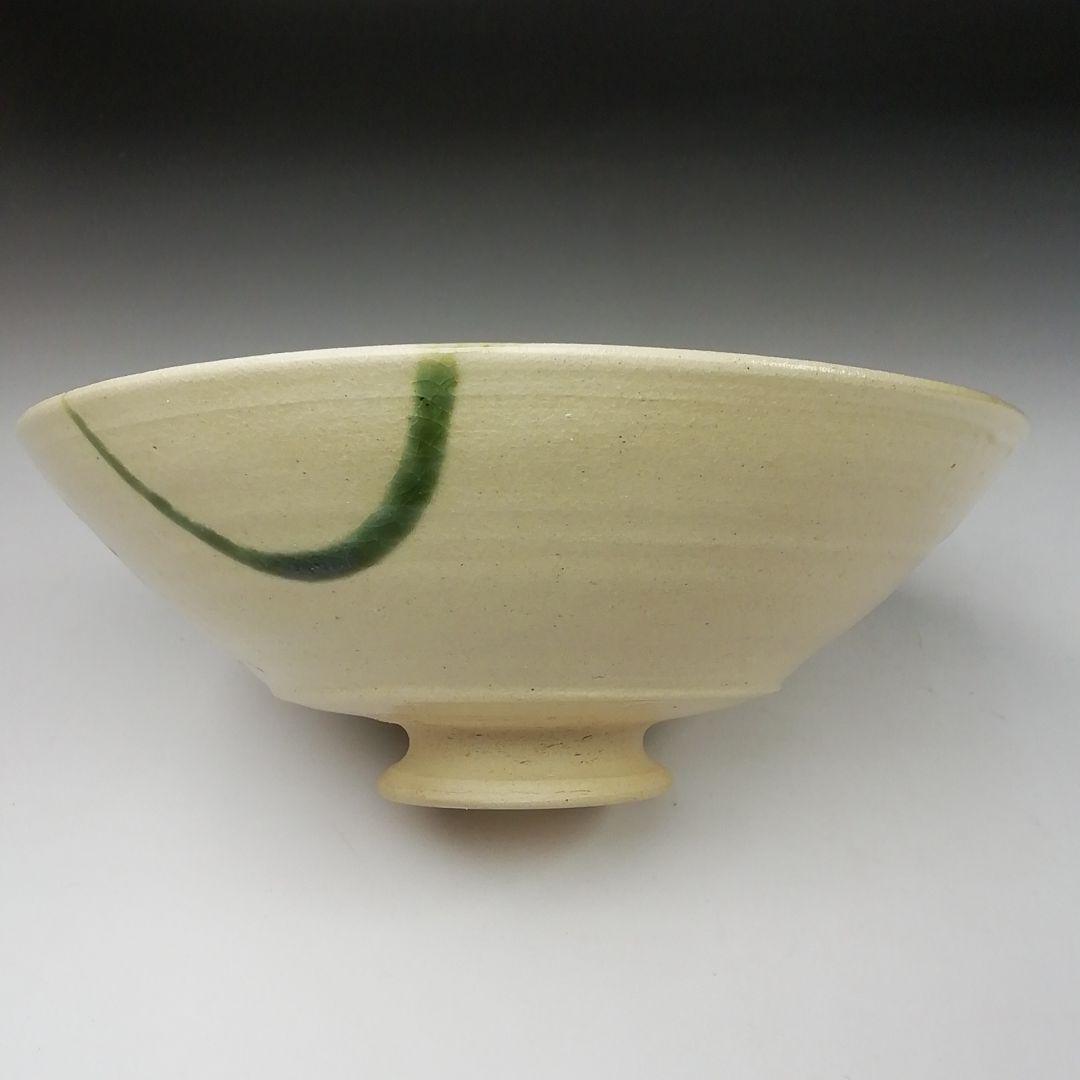 Ｔ７５　茶碗　『弥七田織部　平茶碗』『川本了生』　共箱　抹茶碗　茶道具