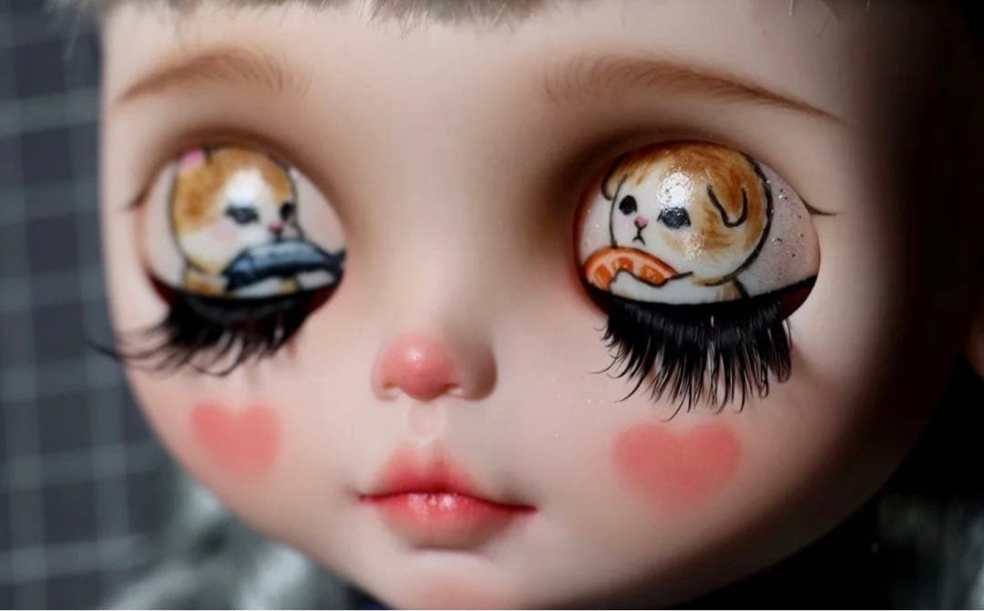 カスタムブライス 海外作家様 人形 猫ちゃんのような ハートのチークがかわいい