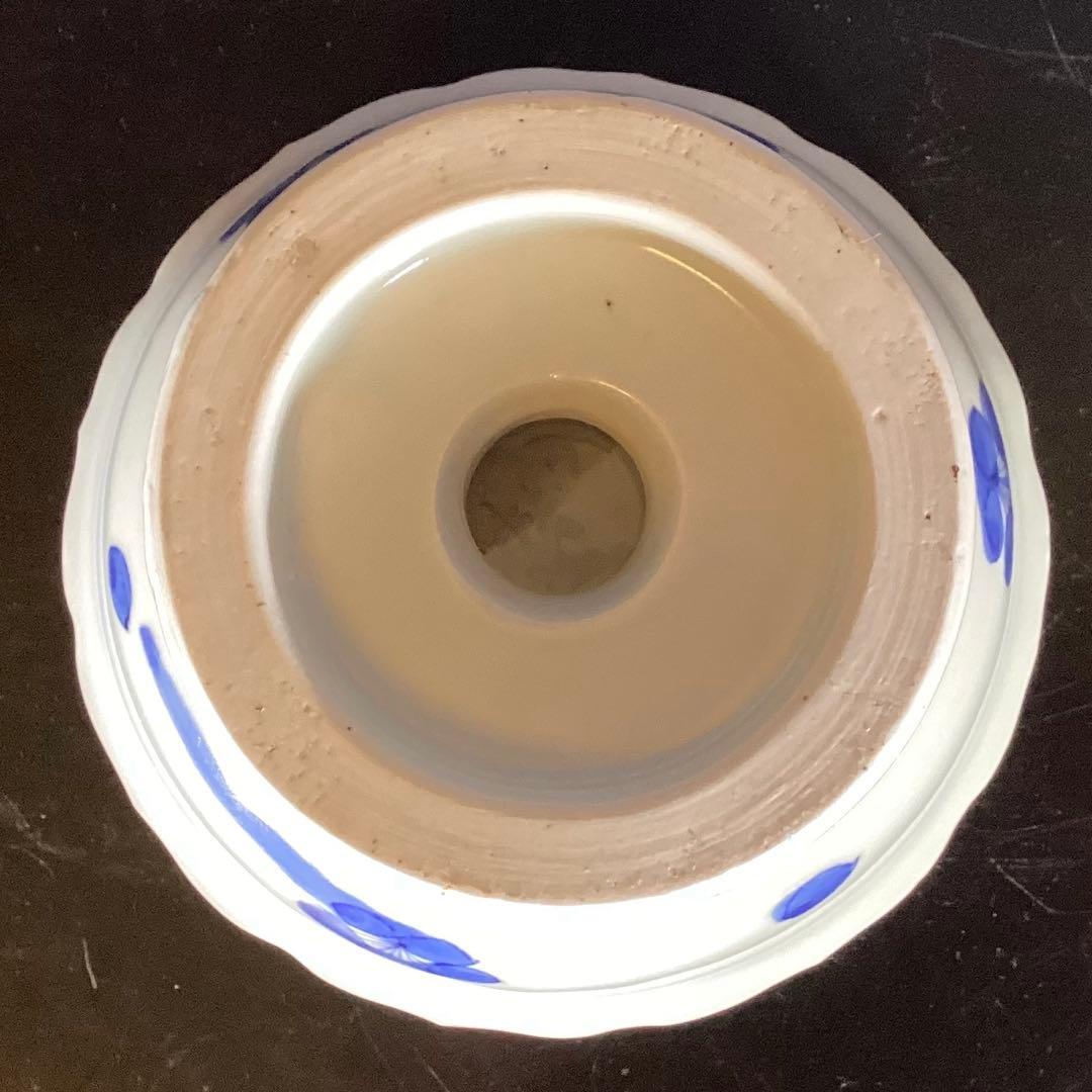 古伊万里染付　花づくし盃洗