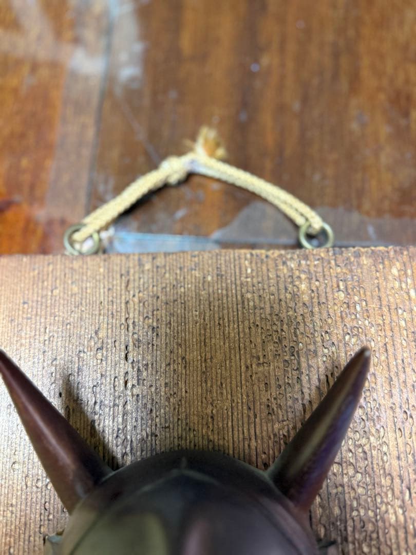 木製 能面 鬼の顔 お面 骨董品