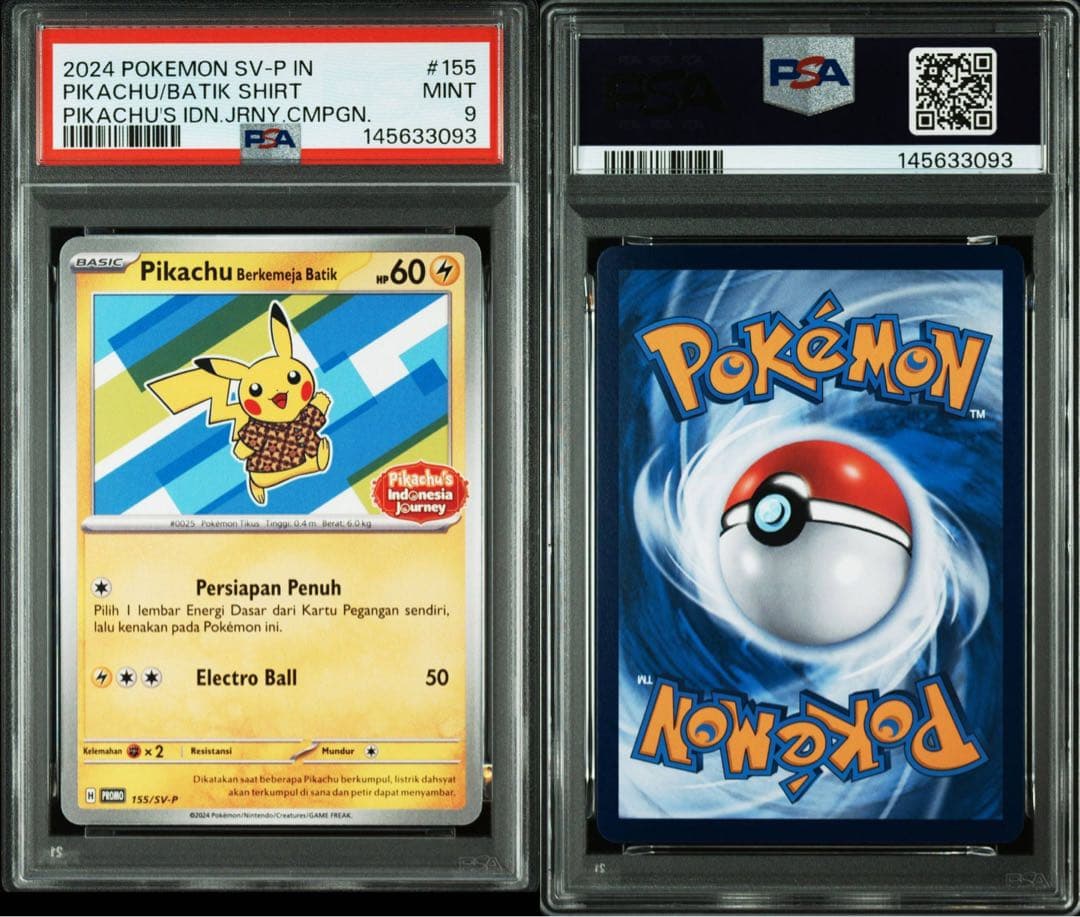 PSA 9 ピカチュウ バティックシャツ プロモ インドネシア155/sv-p