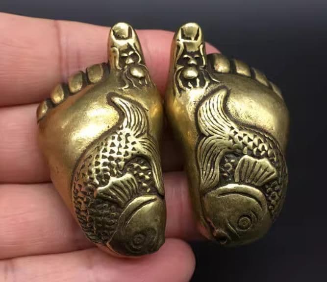 銅細工 置物 小脚 脚 香挿 装飾品 工芸品 美術品