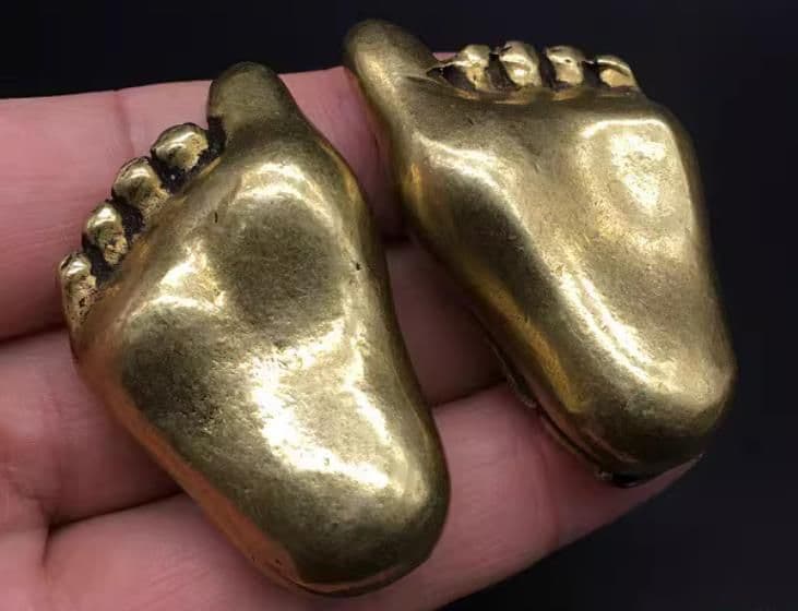 銅細工 置物 小脚 脚 香挿 装飾品 工芸品 美術品