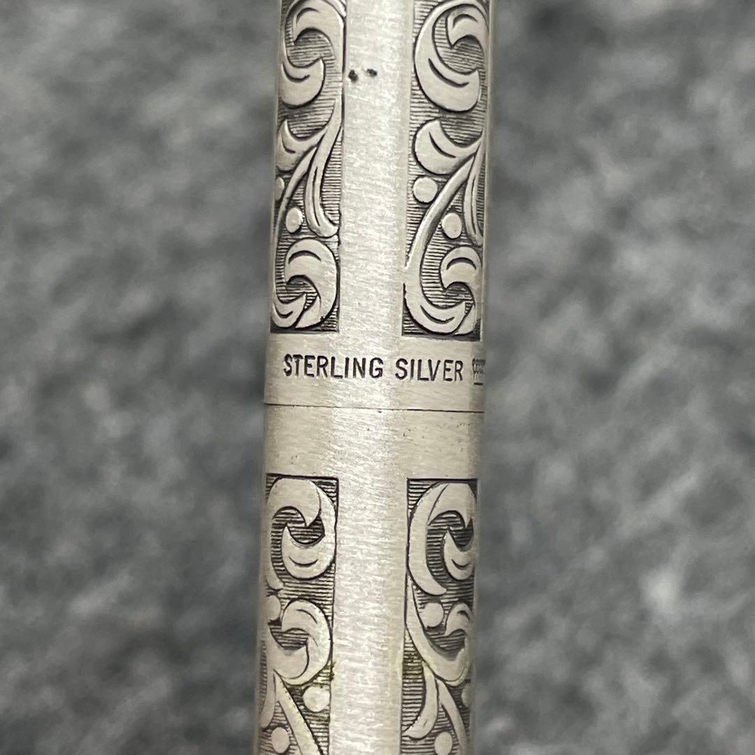 PE761□SHEAFFER クリップノック式 ボールペン スターリングシルバー