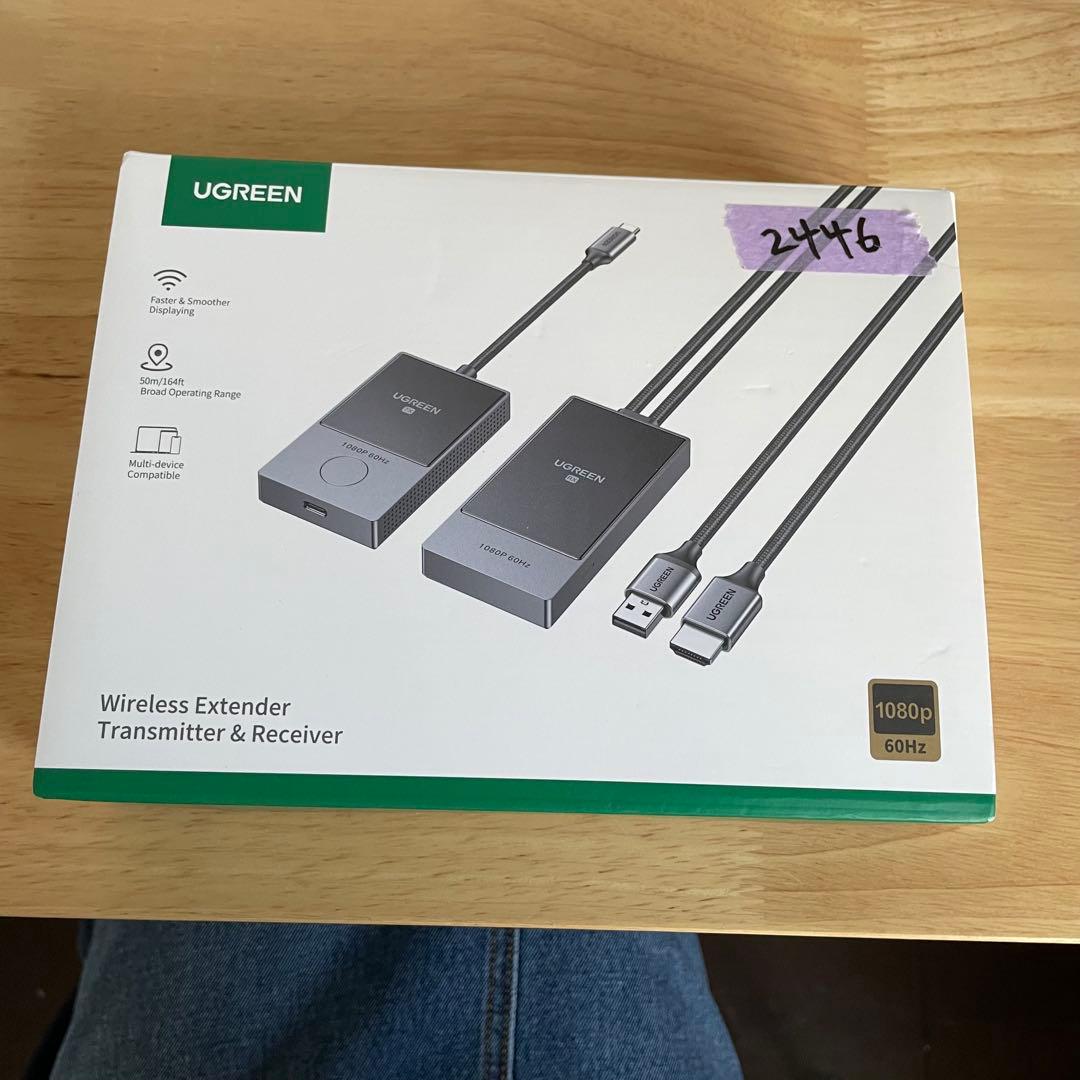 UGREEN ワイヤレスHDMI送信機と受信機 USB-C（DP Alt Mod