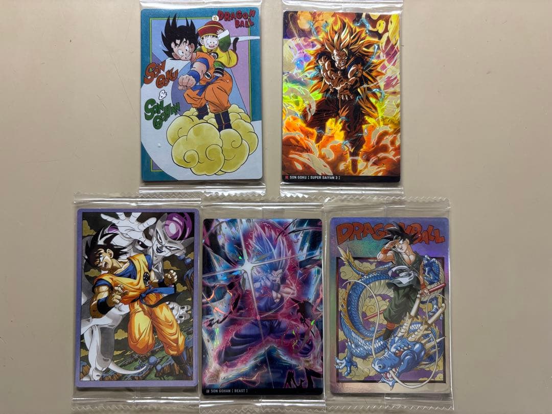 ドラゴンボール、ワンピースイタジャガカード ウエハースステッカーセット