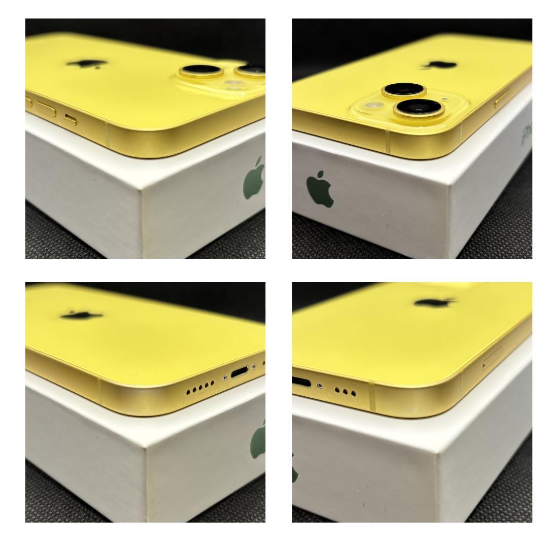 【美品】iPhone14 イエロー 128GB SIMフリー 新品バッテリー