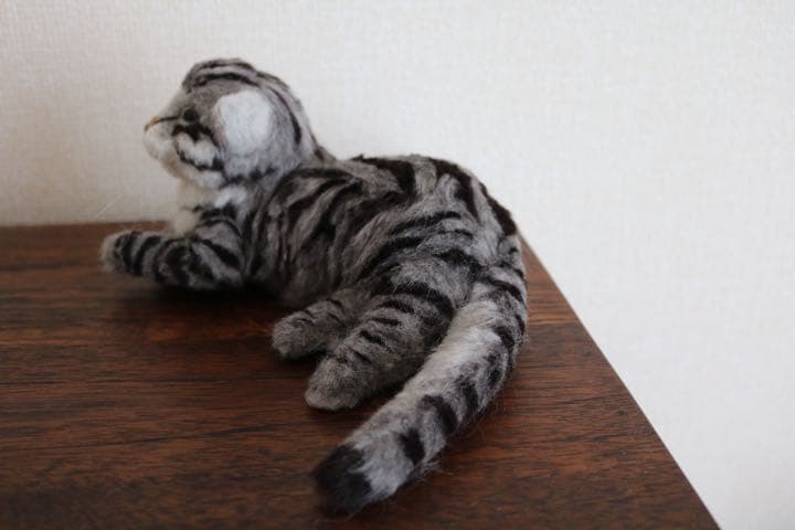 羊毛フェルト　猫　アメリカンショートヘア