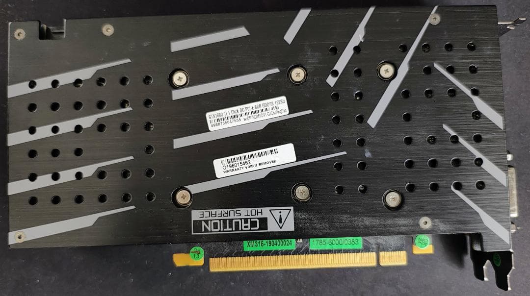 NVIDIA GeForce GTX 1660 Ti 6GB（本体のみ、中古品）