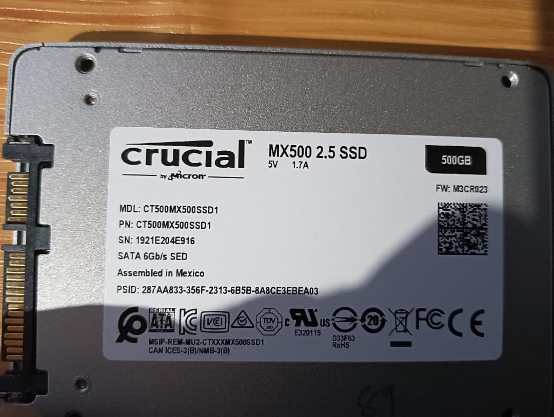 ジ*キ様 Crucial MX500 SSD 2.5インチ 500GB/2975