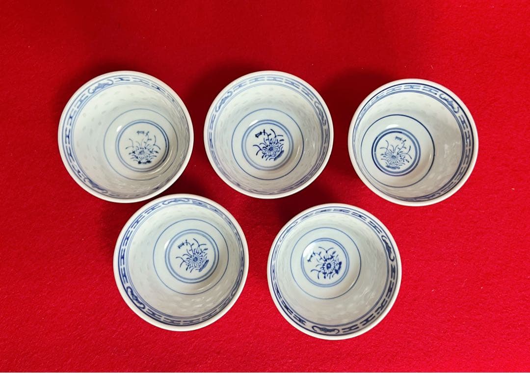 高級品 螢焼湯呑セット 景德鎮製 木箱付き 茶道具 お湯飲み