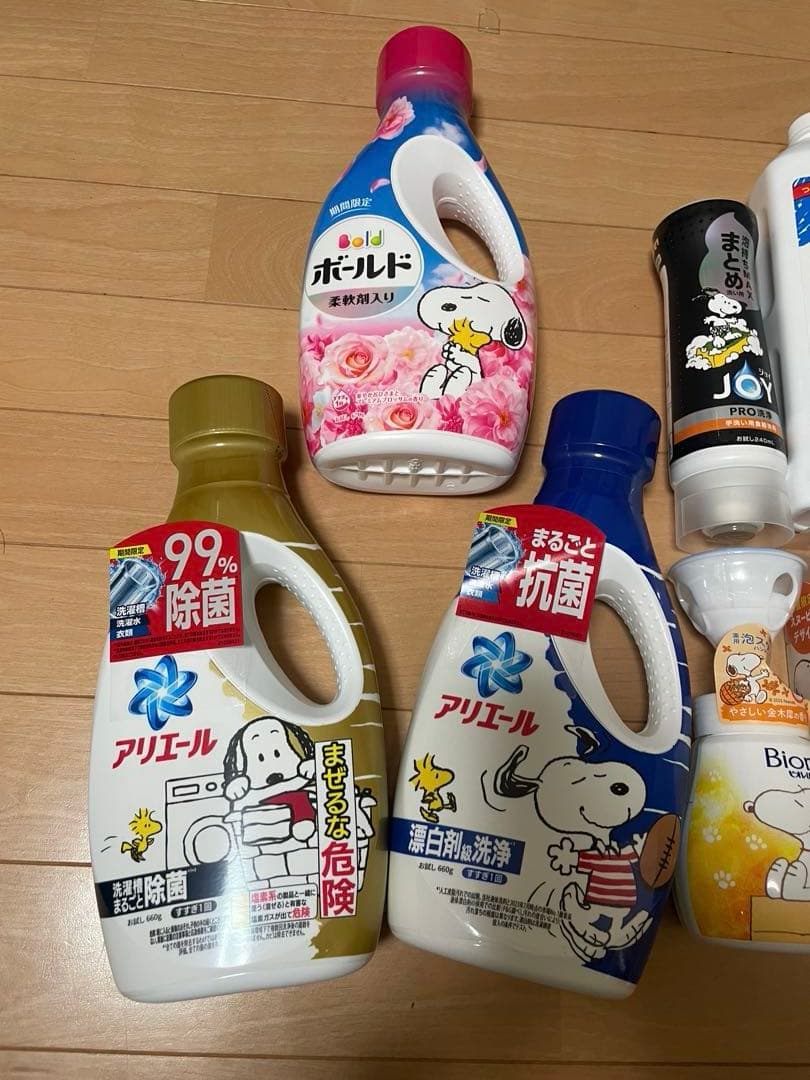 スヌーピー　洗濯用洗剤　ハンドソープ　食器洗い洗剤　まとめ売り