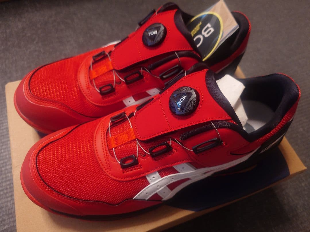 【新品・未使用】ASICS BOA安全靴 レッド（28cm）