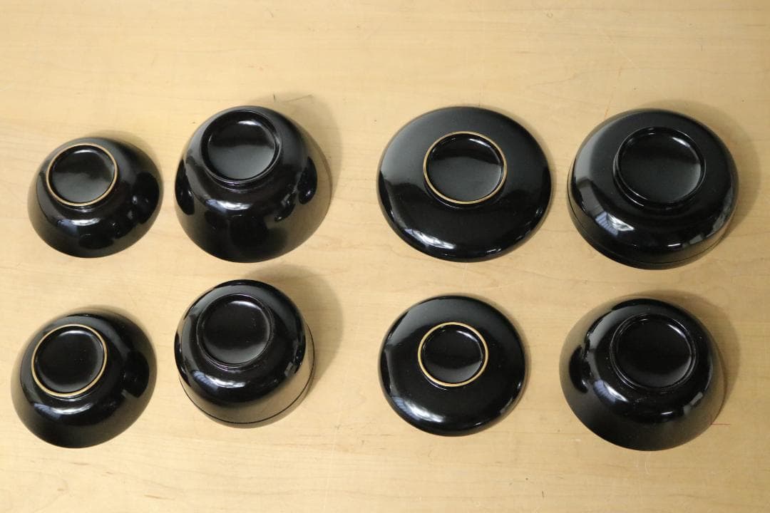 希少 明治時代 輪島塗 金縁 宗和膳 漆器 木製 四方膳 茶道具 古美術 時代物