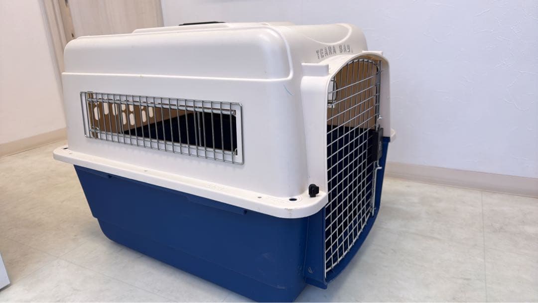 中型犬用ケージ 200ホワイト/ブルー&小型犬用キャリー付き