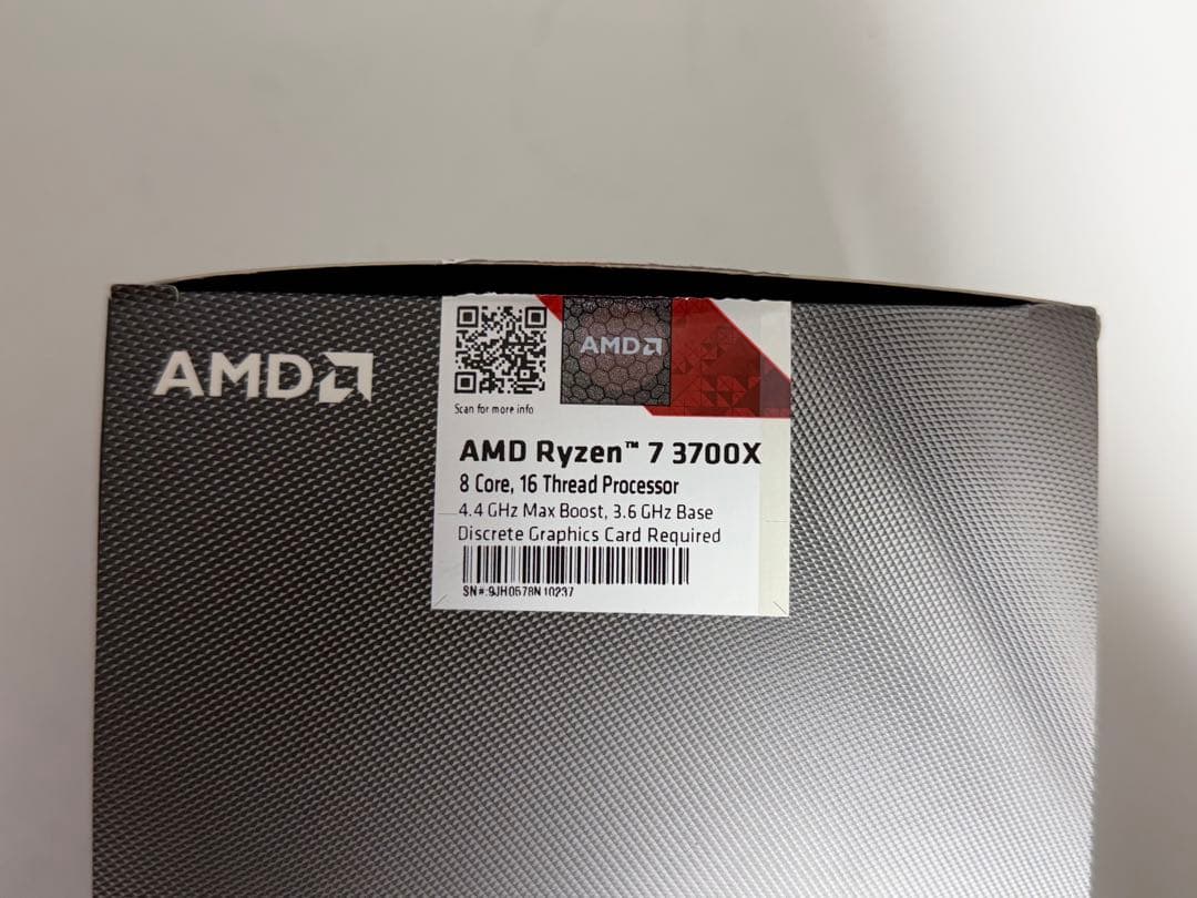 【PCパーツ】【CPU】 AMD Ryzen 7 3700X