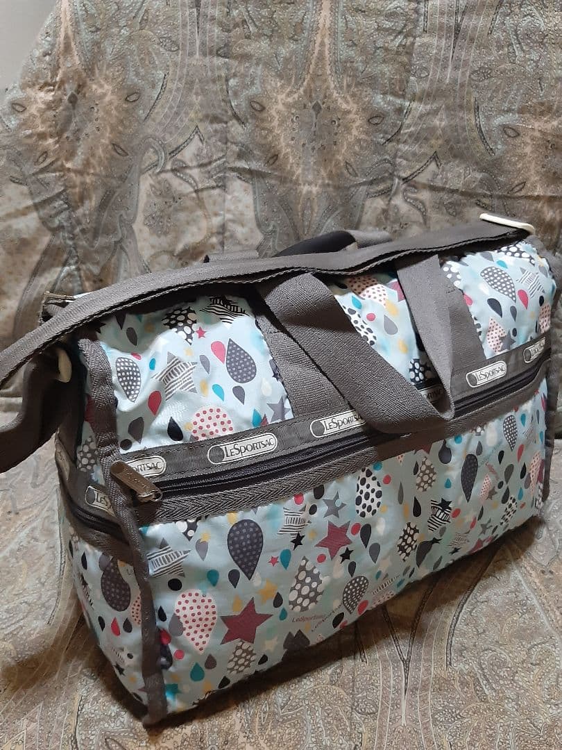 LeSportsac 2way/斜め掛けショルダーボストンバッグ/鍵付き