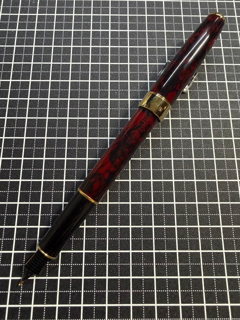 PARKER SONNET Red-Marble 万年筆　字幅F