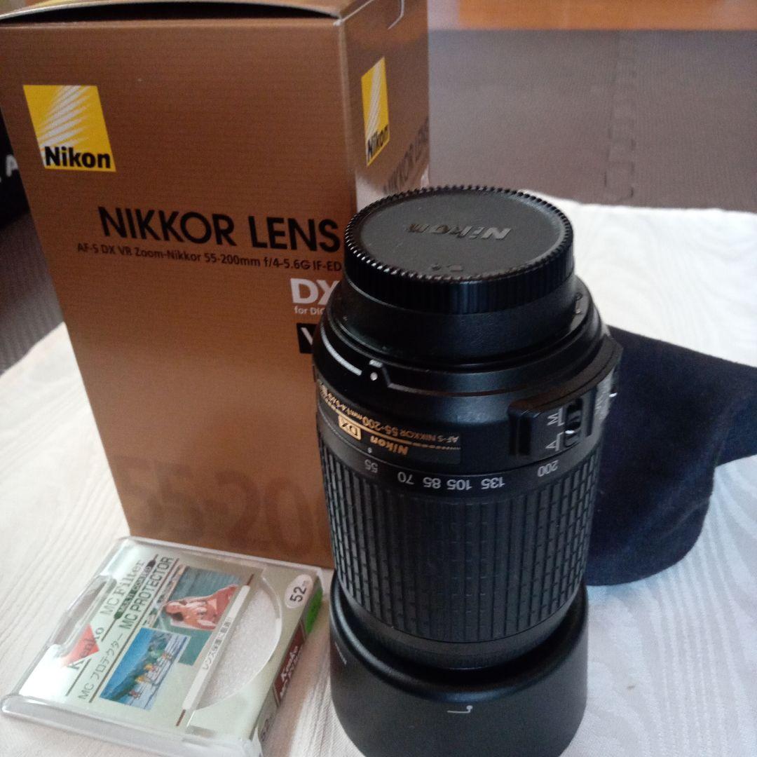 【美品】Nikon 55-200mm f4-5.6G ED VR 望遠レンズ