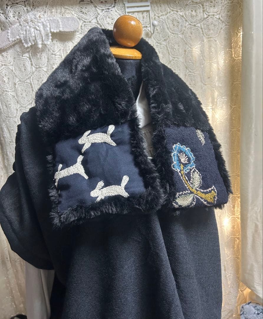 51115Bミナペルホネンハンドメイド　差し込みマフラー yumeと run