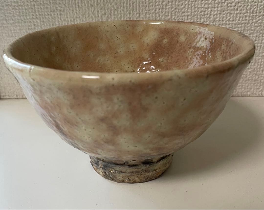 天龍窯 萩茶碗 服部陶炎造