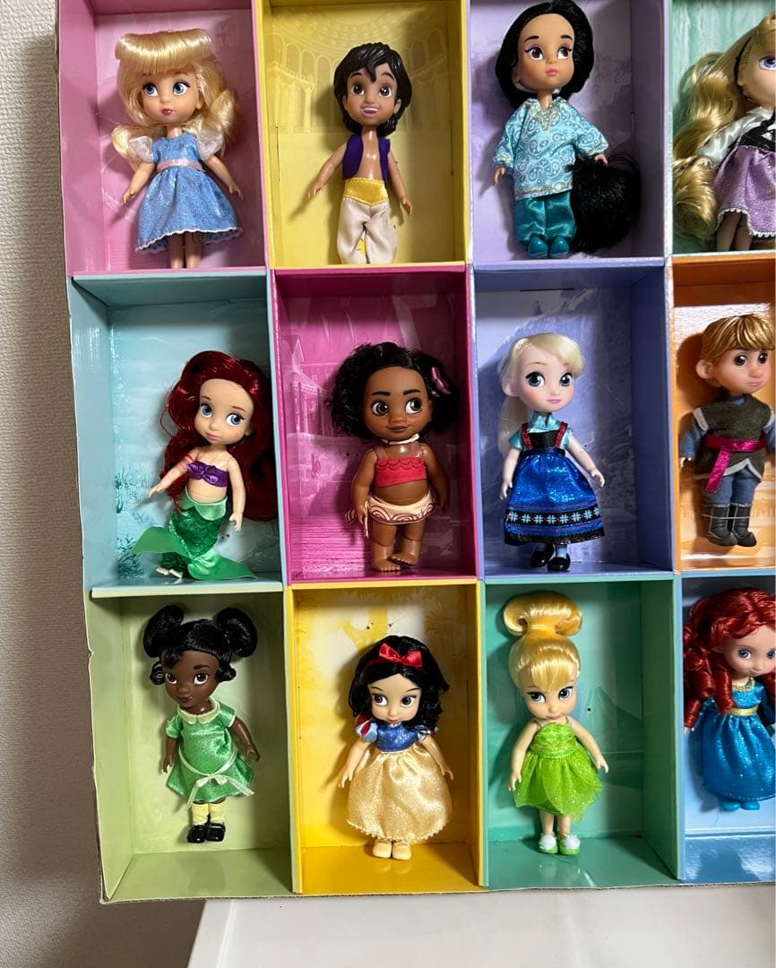 ディズニー、アニメータードール（ミニ）モアナ、オーロラ姫（15体セット）新品